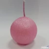 Kép 3/3 - Gyertya gömb 5cm kapart metál rózsaszín