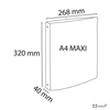 Gyűrűskönyv A4 4 gyűrű, 40mm, PP, EXACOMPTA, világoskék