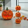Halloween dekor szellem tök 15x15x16cm, 3 arc mintával, kpm25