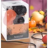 Halloween fényfűzér 10 led-del, fekete, narancssárga pókkal pókkal díszítve kpm25