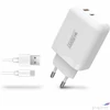Kép 3/4 - Hálózati töltő 1xUSB-A (18W) 1xUSB-C (45W) USB-A–USB-C kábel URBAN FACTORY
