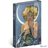 Határidőnapló B/6 2026 heti mágneszáras Alphonse Mucha 11×16cm Realsystem 2026 kollekció!