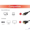 Kép 2/3 - HDMI - DVI-D kábel aranyozott 2 m EQUIP