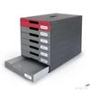 Kép 2/4 - Irattároló műanyag 8 fiókos DURABLE Idealbox pro 7 piros
