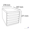 Kép 3/9 - Irattároló műanyag Exacompta 5 fiókos, Big-Box Plus Iderama