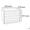 Kép 3/5 - Irattároló műanyag Exacompta 5 fiókos, BIigBox Glossy, fekete-fehér
