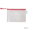 Irattartó tasak A5 djois Cipzáras PVC, hálós, 220x150 mm, piros 