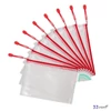 Irattartó tasak A5 djois Cipzáras PVC, hálós, 220x150 mm, piros 