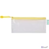Irattartó tasak DL djois Cipzáras csekk, PVC, hálós, 250x130 mm sárga