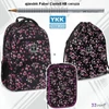 Ars Una iskolatáska szett 24 iskolatáska, tolltartó, tornazsák Pearl Blossom Black