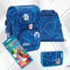 Kép 2/2 - Iskolatáska szett Belmil 22' Comfy Abstract Neon Blue 405-73 táska,tolltartó,tornazsák