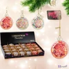 Karácsonyfa dísz Üveg macaron 3féle KPM25