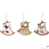 Kép 1/2 - Karácsonyifa dekor akasztós rénszarvas 11, 4x5, 3x12,5cm műanyag 3féle Karácsonyi dekoráció