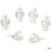 Kép 1/2 - Dekor angyal térdelő/fekvő,ragasztható poly 4,5x1,8x6,8 cm fehér 6 féle