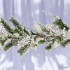 Karácsonyi dekor girland 24' beltéri, fehér 180cmx9cm sdkae