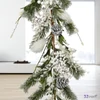 Karácsonyi dekor girland 24' beltéri, fehér 180cmx9cm sdkae