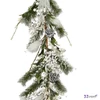 Karácsonyi dekor girland 24' beltéri, fehér 180cmx9cm sdkae