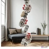 Karácsonyi girland dekor 1,3m toboz+havas bogyók 2cmx5cmx130cm sdkae