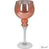 Üveg dekor mécsestartó rose gold 3db/csomag kpm