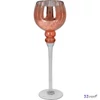 Üveg dekor mécsestartó rose gold 3db/csomag kpm