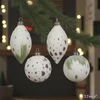 Karácsonyi fenyődísz gömb 24' üveg gömb kézzel festett 4 féle szin hódarával D.8cm 1/db sdkae EXTRA