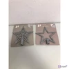 Karácsonyi csúcsdísz 21' csillag alakú, glitteres 19cm 4 féle fehér