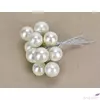 Kép 2/2 - Karácsonyi gyöngy pick 1, 8cm Gyöngy betűzős gyöngyház fehér 12db/csomag [5998997714794]