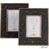Képkeret 20x25/10x15cm, Fekete rózsás arany színű szegéllyel,