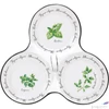 Kép 1/3 - Kínálótál Porcelán növény mint 3 részes 20,5x17cm, dobozban Herbarium