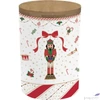 Kép 1/2 - Konyhai tároló Porcelán Nutcracker Twist bambusz fedéllel, 11x16cm, dobozban