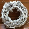 Kép 1/2 - Koszorú rőzse fehér 30cm
