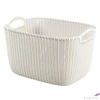 Kép 1/3 - Kötött hatású kosár méret CURVER Knit fehér