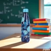 Kép 3/4 - Kulacs fém 500ml Blue Flowers  Olasz kulacs kiváló minőség
