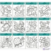Sablon kontúros 14x14cm adhezív fólián, vegyes minták