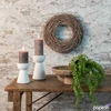 Kép 1/3 - Gyertyatartó fehér mécsestartó Tealight rd Mikela M white 22cm SDDST53