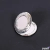 Kép 2/2 - Medál alap nyitható kerek 33mm ezüst szín 3db/csomag