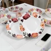 Mélytányér porcelán SPRING ROSES WHITE 2 db készlet Díszdobozban