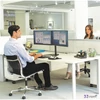 Monitortartó kar Fellowes Seasa Dual Horizontal, fekete