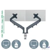 Kép 4/9 - Monitortartó kar Leitz kettő monitorhoz, Ergo Dual, sötétszürke 