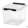 Kép 1/7 - Műanyag tárolódoboz 3liter fekete fogantyúkkal SMARTSTORE Classic 3 átlátszó