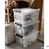 Kép 4/7 - Műanyag tárolódoboz 47liter fekete fogantyúkkal SMARTSTORE Classic 45 átlátszó