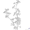 Kép 1/3 - Selyemvirág - művirág bogyós Berry branch silver 92cm ezüst SDDST53
