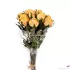 Kép 2/2 - Selyemvirág - művirág Rózsa 12szálas csokor műanyag 37cm sárga