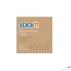 Kép 2/8 - Öntapadós jegyzettömb Stick N 76x76 mm, 100 lap, Kraft Notes, barna 