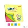 Öntapadós jegyzettömb Stick N 76x76 mm, 100 lap, neon színek