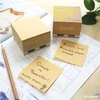 Kép 5/5 - Öntapadós jegyzettömb Stick N 76x76 mm, 400 lap, mini raklap Kraft Cube, barna