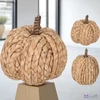Őszi dekor tök természetes natúr fonott tök tengerifűből 15x15x15cm 2féle kpm25