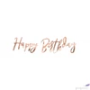 Kép 2/2 - Party Banner Happy Birthday Rosegold, fólia felirat 16,5x62cm 2méteres szalagon