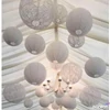 Kép 1/2 - Party lampion dekor gömb papír, csipkés 25cm