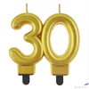 Kép 1/4 - Party gyertya számos 30 arany metál 